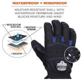 NEW Ergodyne ProFlex 819WP Extreme Thermal Waterproof Winter Gloves, Black, Medium