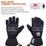 NEW Ergodyne ProFlex 819WP Extreme Thermal Waterproof Winter Gloves, Black, Medium