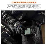 NEW Ergodyne ProFlex 814 Thermal Winter Work Gloves, Touchscreen Capable, Black, Large