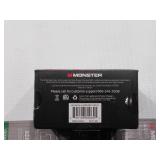 Monster Essentials Power Wall Tap Surge Protector, 6 Outlets + USB Ports Black