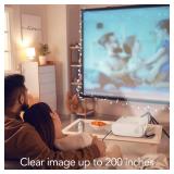 Dartwood Premium 1080P FHD Projector - Portable Home Theater Projector with Built-in Speaker