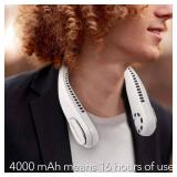 Dartwood Portable Neck Fan - Bladeless Rechargeable Small Handheld Fan with 4000mAh Battery Capacity