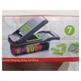 Dartwood All-In-One Vegetable Chopper - Kitchen Meal Prep Container - For Vegetable Chopping, Slicing, and Dicing (Transparent)