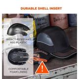 NEW Ergodyne Skullerz 8950 Bump Cap Hat - Black - Long Brim