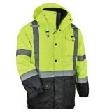NEW Ergodyne GloWear 8384 Hi-Vis Winter Jacket Quilted Parka - Type R, Class 3 - LIME 2XL