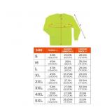 NEW Ergodyne GloWear 8091 Hi-Vis Long Sleeve T-Shirt - Non-Certified - LIME - 5XL