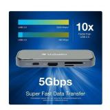 Verbatim 8-in-1 USB-C Hub with 4K HDMI, Power Delivery, USB Ports, SD Reader & Audio Port