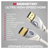 Monster HDMI Cable 4k Ultra HD with Ethernet - Corrosion-Resistant 24k Rose Gold Contacts and V-Grip Connection - 6 FT