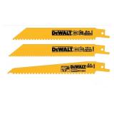NEW 2 Packs of DEWALT DW4853 RECIPROCATING BLADE 3PC 6" LONG HIGH PERFORMANCE BI-METAL
