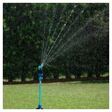 NEW Aqua Joe AJ-6PSTB Indestructible Series 6 Pattern HD Sprinkler/Mister Combo, 360 Degree Coverage