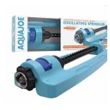 NEW  Aqua Joe SJI-OMS18 Indestructible Metal Base Oscillating Sprinkler with Adjustable Spray | 4000 sq ft Max Coverage