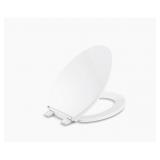 KOHLER Layne Quiet-Close Elongated antimicrobial toilet seat - White