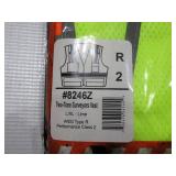 NEW GloWear 8246Z Two-Tone Mesh Hi-Vis Safety Vest - Type R, Class 2, Zipper, Reflective Binding - LIME - L/XL
