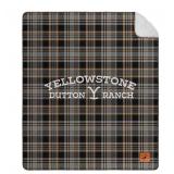 NEW Yellowstone Silk Touch Sherpa Reverse Throw, 60" x 70" - Rancher Plaid