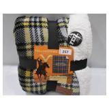 NEW Yellowstone Silk Touch Sherpa Reverse Throw, 60" x 70" - Rancher Plaid