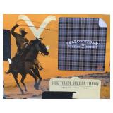 NEW Yellowstone Silk Touch Sherpa Reverse Throw, 60" x 70" - Rancher Plaid