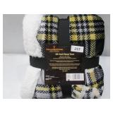 NEW Yellowstone Silk Touch Sherpa Reverse Throw, 60" x 70" - Rancher Plaid