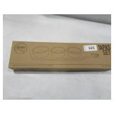 NEW Decoris Kitchen Goods Tapas Set Serving Tray with 3 Gold Rim Porcelain Bowls