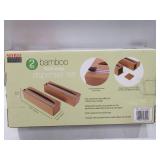 Seville Classics Bamboo Food Wrap Dispenser 2-piece Set