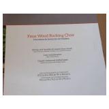 NEW Living Accents Faux Gray Wood Frame Modern Rocking Chair