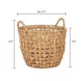 NEW Details by Becki Owens Natural Grass Storage Basket - 17.5 inch by 16.5 Inch