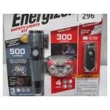 NEW Energizer 3-Piece Safety Light - Flashlight, Headlamp, and Keychain Light