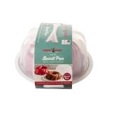NEW Nordic Ware 2-Piece Formed Bundt Pan And Bundt Keeper - Red Swirl