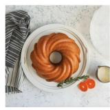 NEW Nordic Ware 2-Piece Formed Bundt Pan And Bundt Keeper - Red Swirl