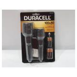NEW Duracell 80 & 100 Lumens Heavy Duty Rubber LED Flashlights - Pack of 2 Flashlights