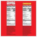 NEW Ritz Sandwich Crackers (8 Packs of 6 Sandwiches per Box) - 2 Boxes of Cheese and 2 Boxes of Peanut Butter