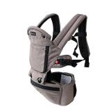 MiaMily Hipster Plus Baby Carrier - 6 Carry Positions - Newborn to Toddler - Lumbar Support - Stone Grey