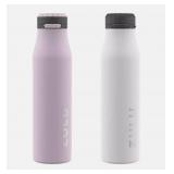 NEW ZULU 26 oz. Stainless Insulated Water Bottle, 2 Pack ( Pink/White )