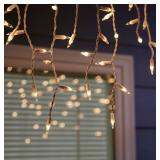 GE 300-Count ConstantON Clear Mini Incandescent Icicle Christmas Lights