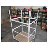 Adjustable White Metal Frame Built to Fit Onto Pallets - Perfect for Projects