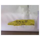 30′ x 70′ 12 oz. White/White Medium Duty Vinyl Tarp – NEW/DIRTY Overstock Tarp – 12 mil Medium Duty - A Grade