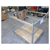 Adjustable Gray Metal Frame Built to Fit Onto Pallets - Perfect for Projects
