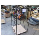 Welded Black Metal Frame Built to Fit Onto Pallets with Angled Roof - Perfect for Projects
