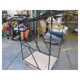 Welded Black Metal Frame Built to Fit Onto Pallets with Angled Roof - Perfect for Projects