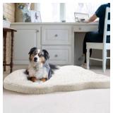 NEW Brentwood Originals, Faux Fur Memory Foam Pet Mat, 35" x 40" - WHITE