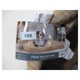 NEW Brentwood Originals, Faux Fur Memory Foam Pet Mat, 35" x 40" - Taupe