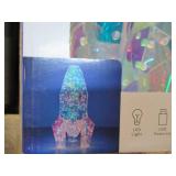 Olivia & Finn LED Kids Prismatic Lamp Iridescent Glow - Rocket