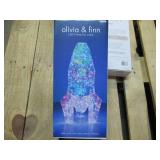 Olivia & Finn LED Kids Prismatic Lamp Iridescent Glow - Rocket