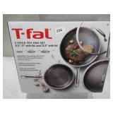 NEW T-Fal Hybrid Mesh 5-Piece Tri-Ply Stainless Steel Fry Pan Set - 8.5", 11", and 12.5"