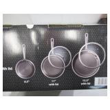 NEW T-Fal Hybrid Mesh 5-Piece Tri-Ply Stainless Steel Fry Pan Set - 8.5", 11", and 12.5"