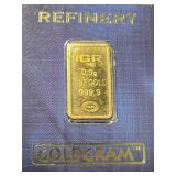 .5 GRAMS .999 FINE GOLD IGR BAR