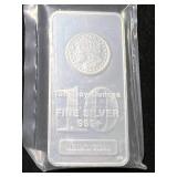 10 TROY OZ .999 FINE SILVER MORGAN DOLLAR BAR