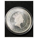 1 TROY OZ .999 FINE SILVER 2022 ST HELENA ROUND IN AIRTITE