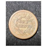 1851 US BRAIDED HAIR LARGE CENT AU