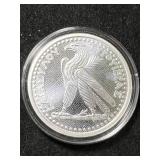 1 TROY OZ .999 FINE SILVER 2024 ST HELENA ROUND IN AIRTITE