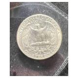 1942-D US WASHINGTON QUARTER AU58